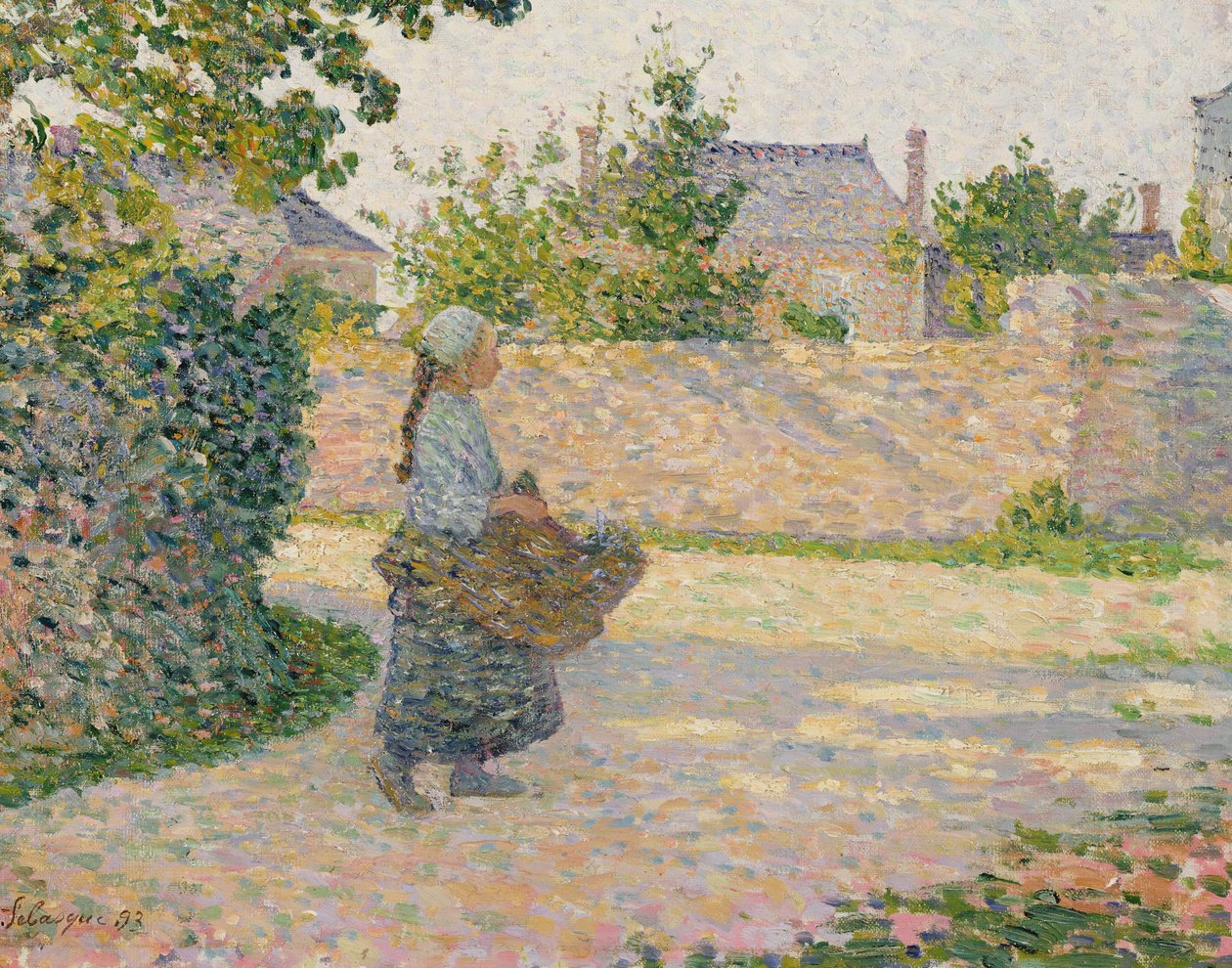 Jeune paysanne retournant au village - Henri Lebasque