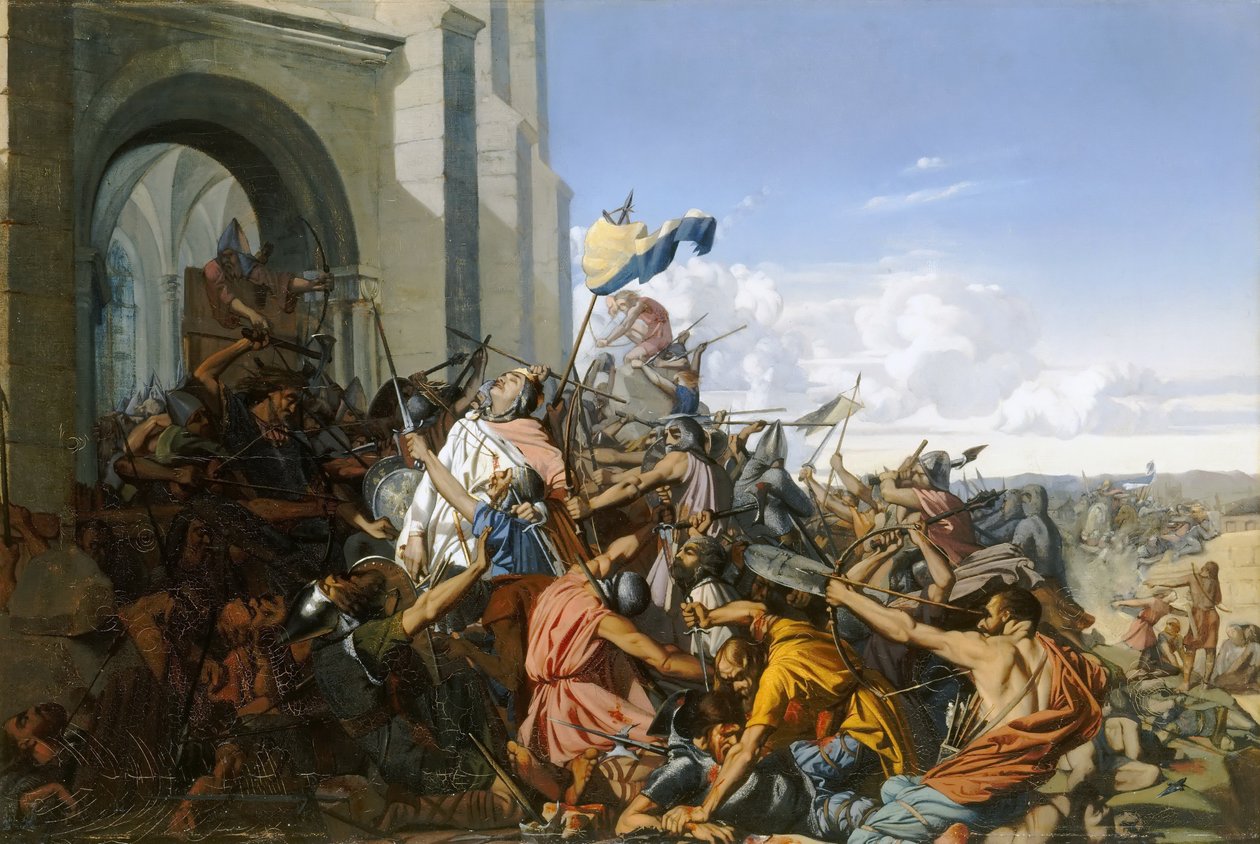 Mort de Robert le Fort à la bataille de Brissarthe, 866 - Henri Lehmann