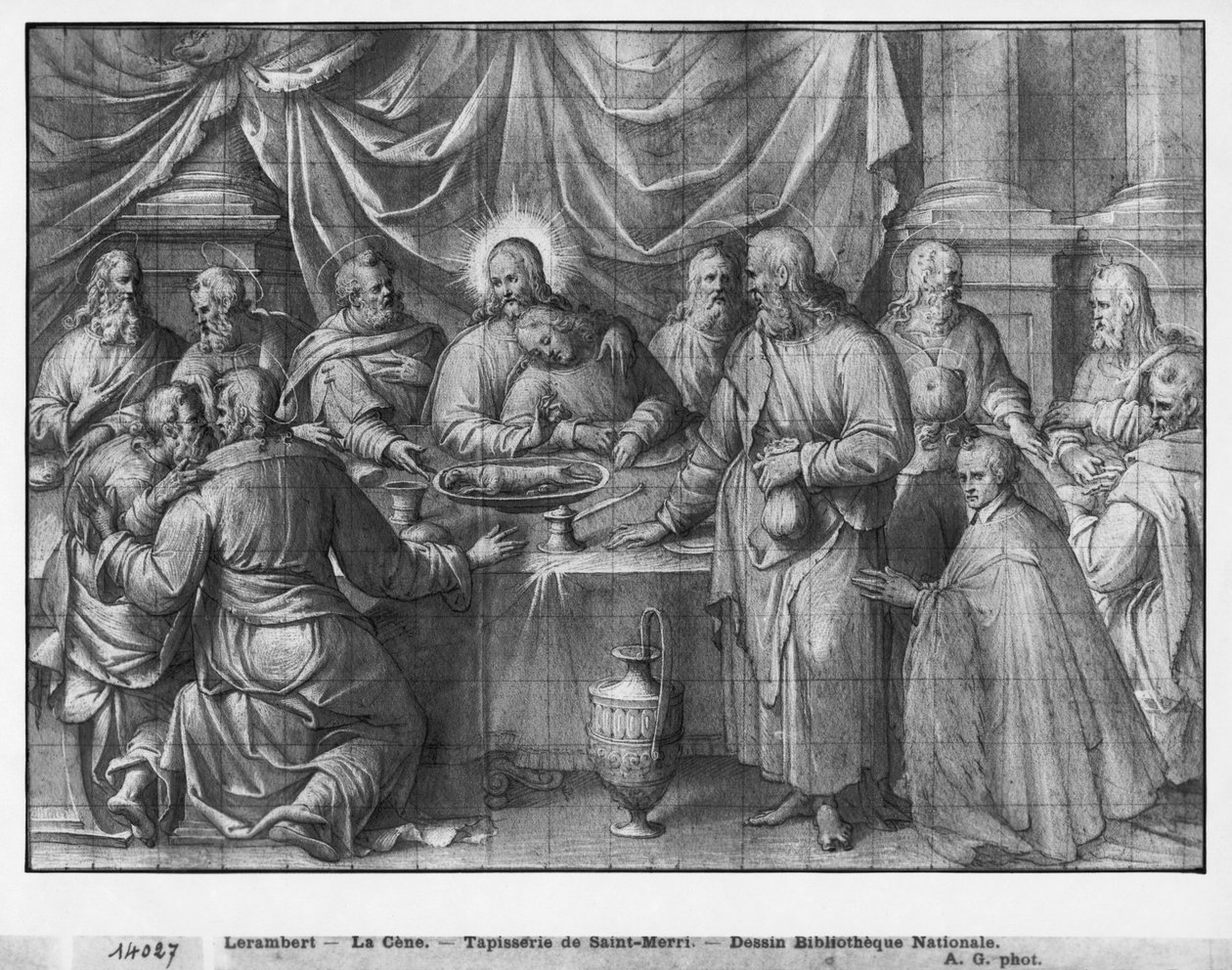 Vie du Christ, la Dernière Cène, étude préparatoire de la tapisserie pour l