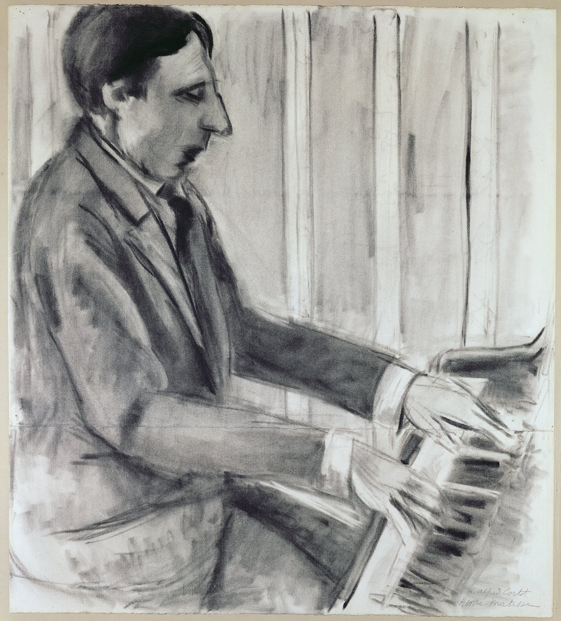 Alfred Cortot (plume, encre et aquarelle) - Henri Matisse