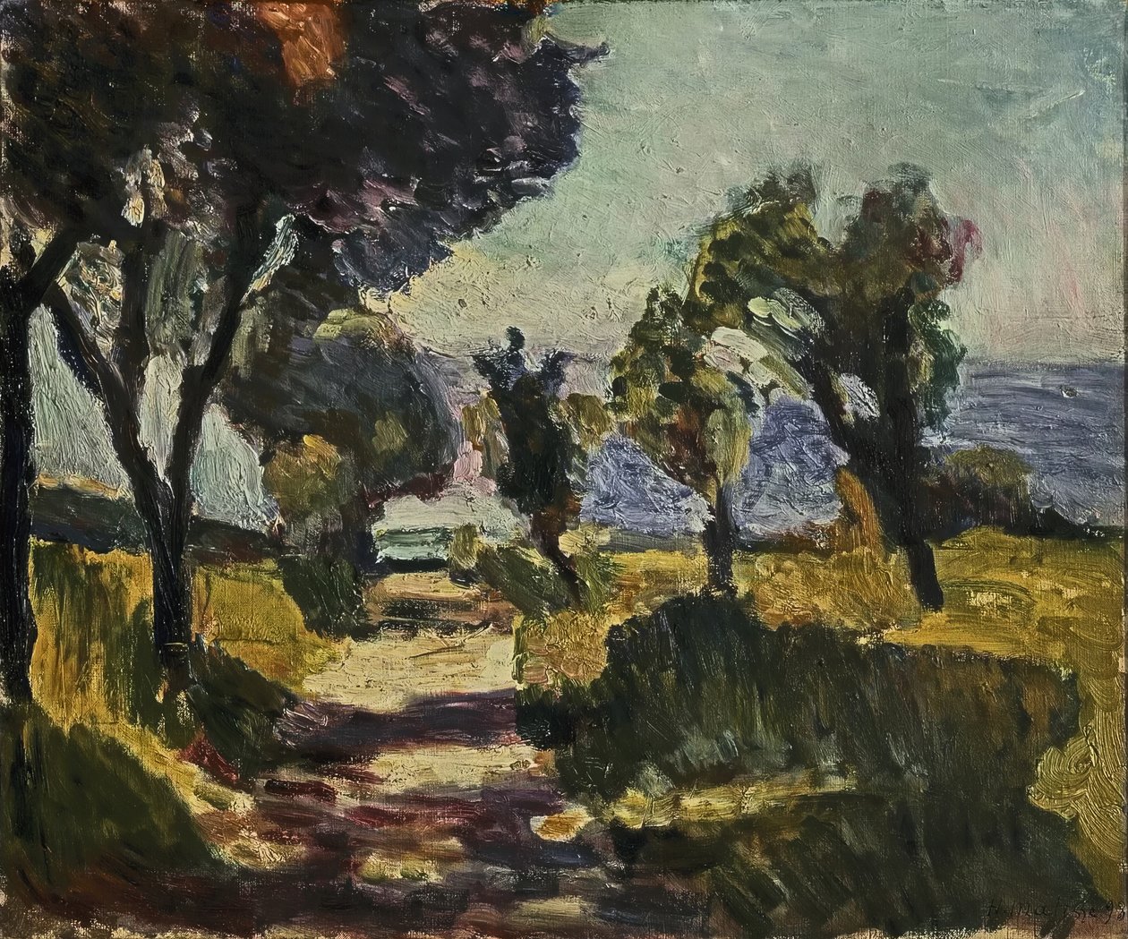 Paysage corse avec oliviers - Henri Matisse