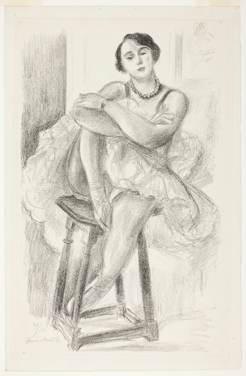 Danseuse assise sur un tabouret, de Dix danseuses - Henri Matisse
