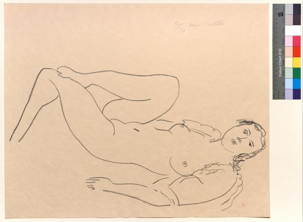 Femme nue couchée, les jambes pliées - Henri Matisse