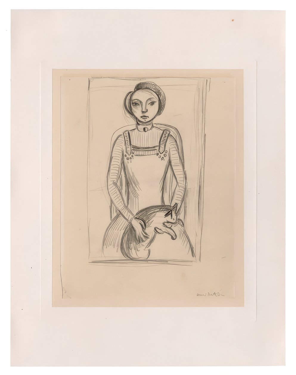 Fille avec un chat - Henri Matisse