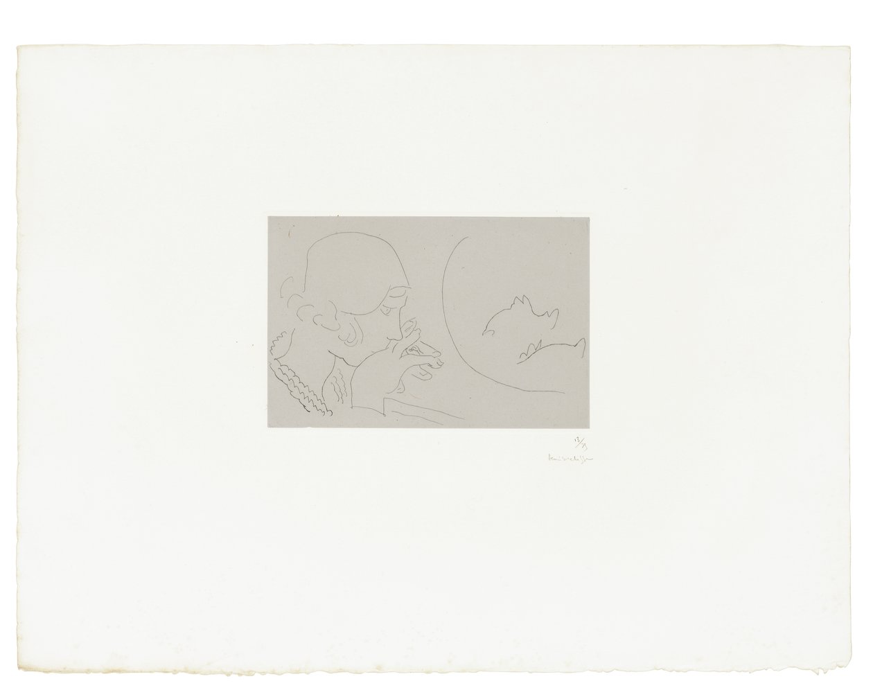 Jeune Femme contemplant un Bocal de Poissons Rouge - Henri Matisse