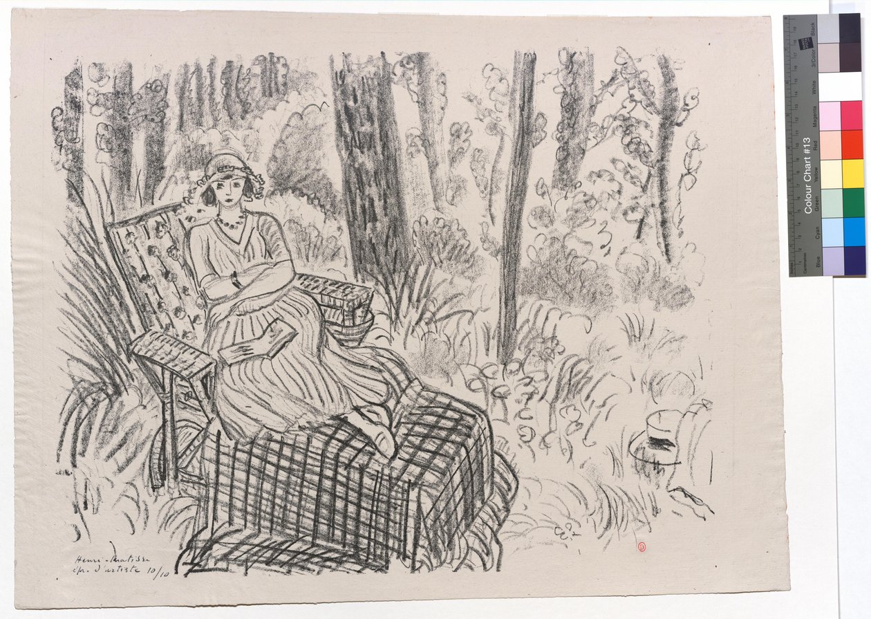 Jeune fille à la chaise longue dans un sous-bois - Henri Matisse