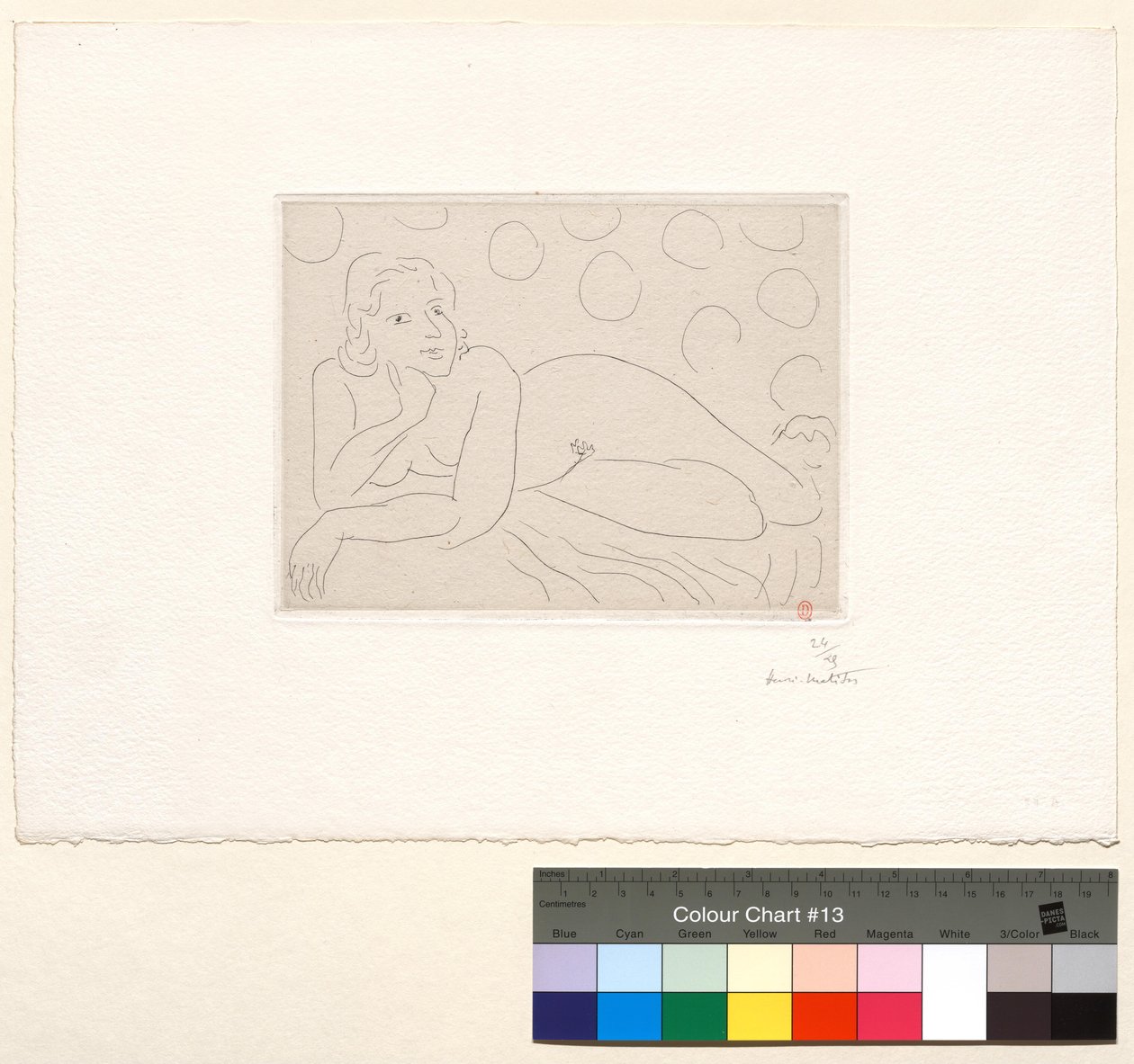 Nu allongé sur fond à motifs circulaires - Henri Matisse