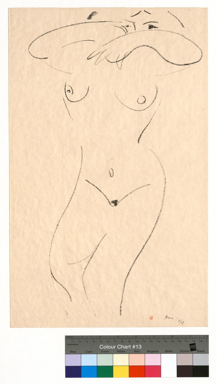 Nu vu allongé, les bras dissimulant les yeux - Henri Matisse