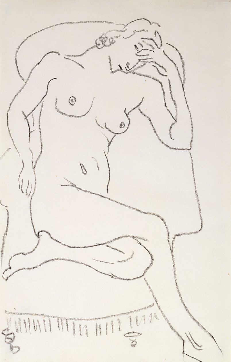 Femme nue dans un fauteuil, vers 1922-24 (crayon sur papier) - Henri Matisse