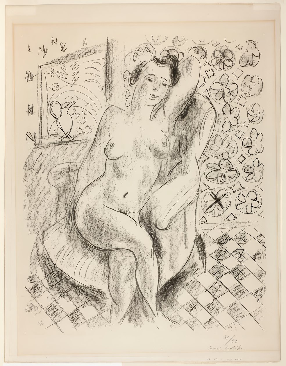 Nu dans un fauteuil, sur fond de moucharabieh - Henri Matisse