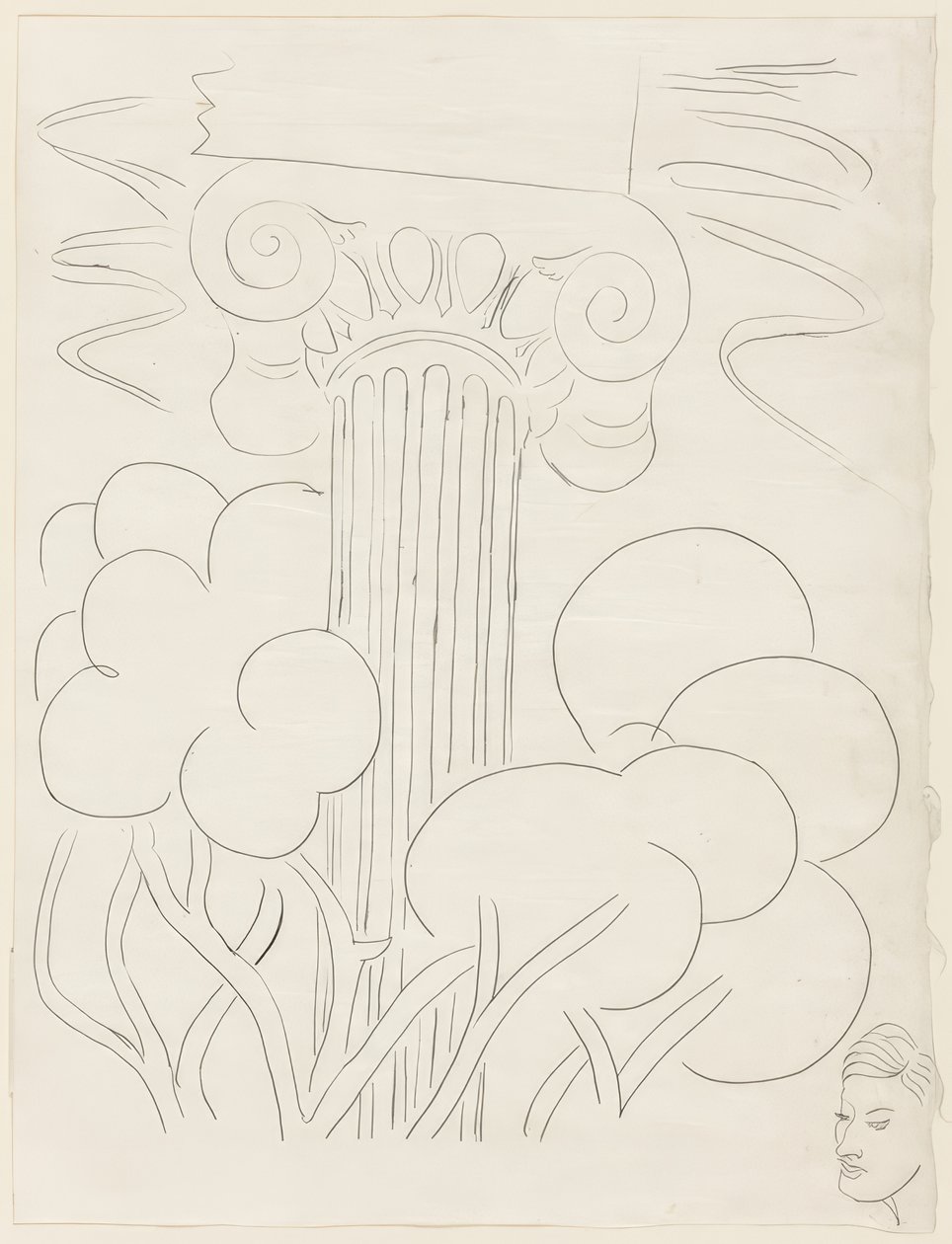 Plusieurs Sonnets: "A la nue accablante...", plate 29 from Poesies de Mallarmé - Henri Matisse