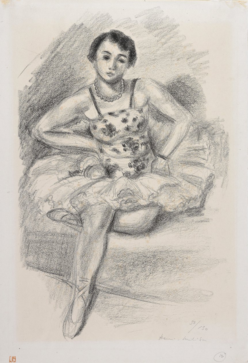 Danseuse assise, jambe gauche repliée sous elle - Henri Matisse