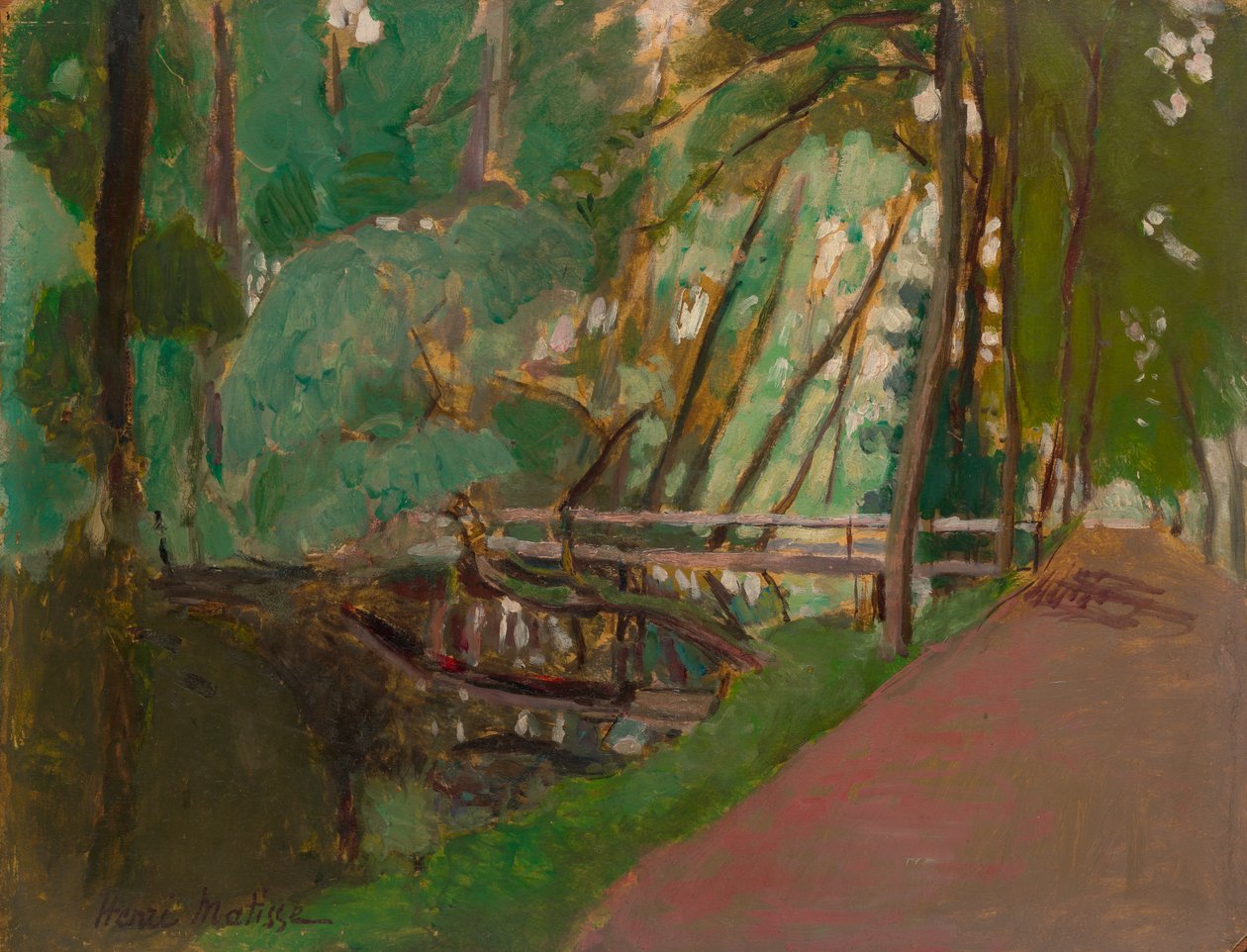 Sous-bois, vers 1902-1903 (huile sur papier posée sur panneau) - Henri Matisse