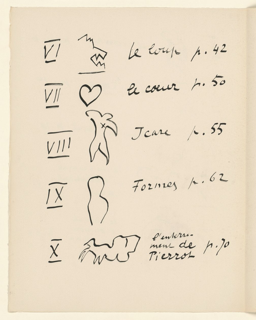 Table des Images 2. Extrait de «Jazz». P. 150 - Henri Matisse