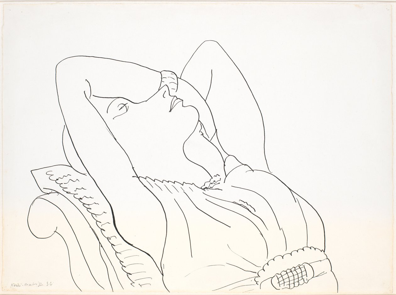 Femme penchée en arrière, les bras au-dessus de la tête, demi-figure - Henri Matisse