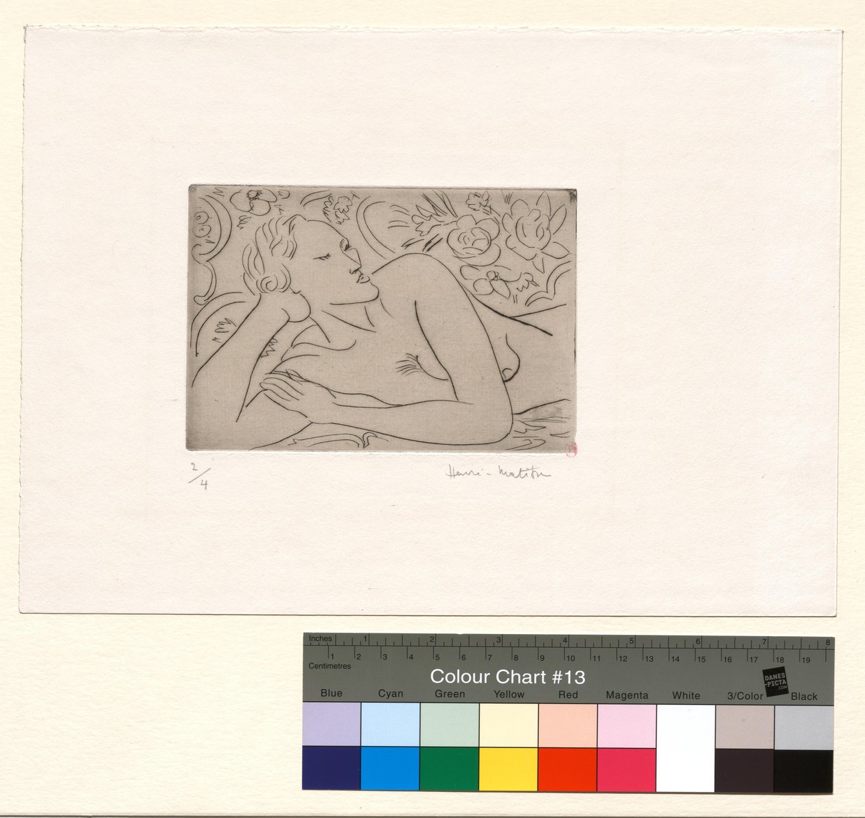 Torse, fond fleuri - Henri Matisse