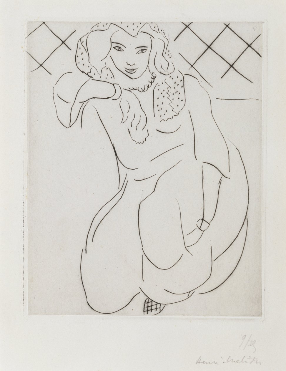 Femme orientale voilée agenouillée - Henri Matisse
