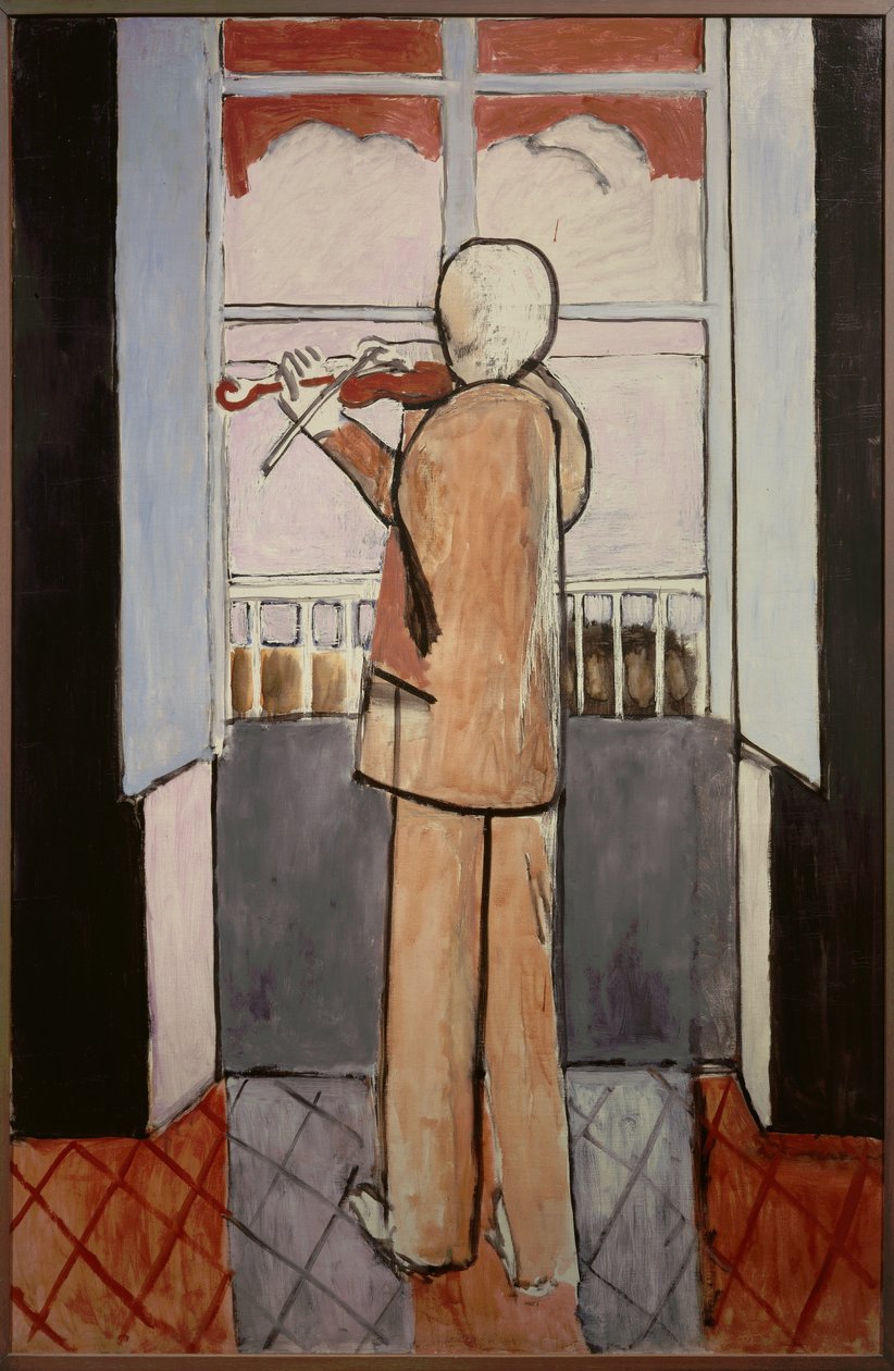 Violoniste à sa fenêtre 1916 (huile sur toile) - Henri Matisse