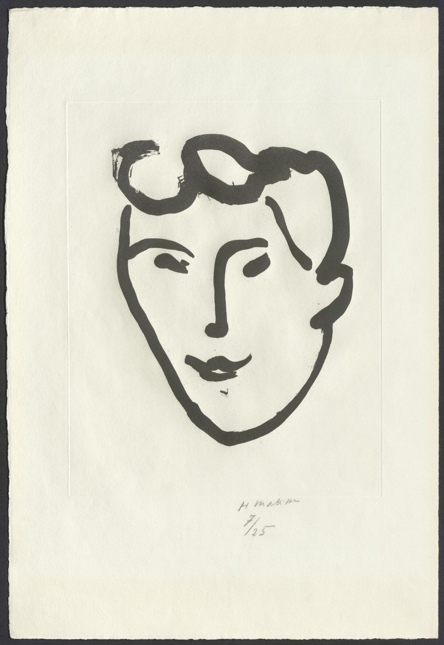 Visage de femme [Masque aux rouleaux] - Henri Matisse