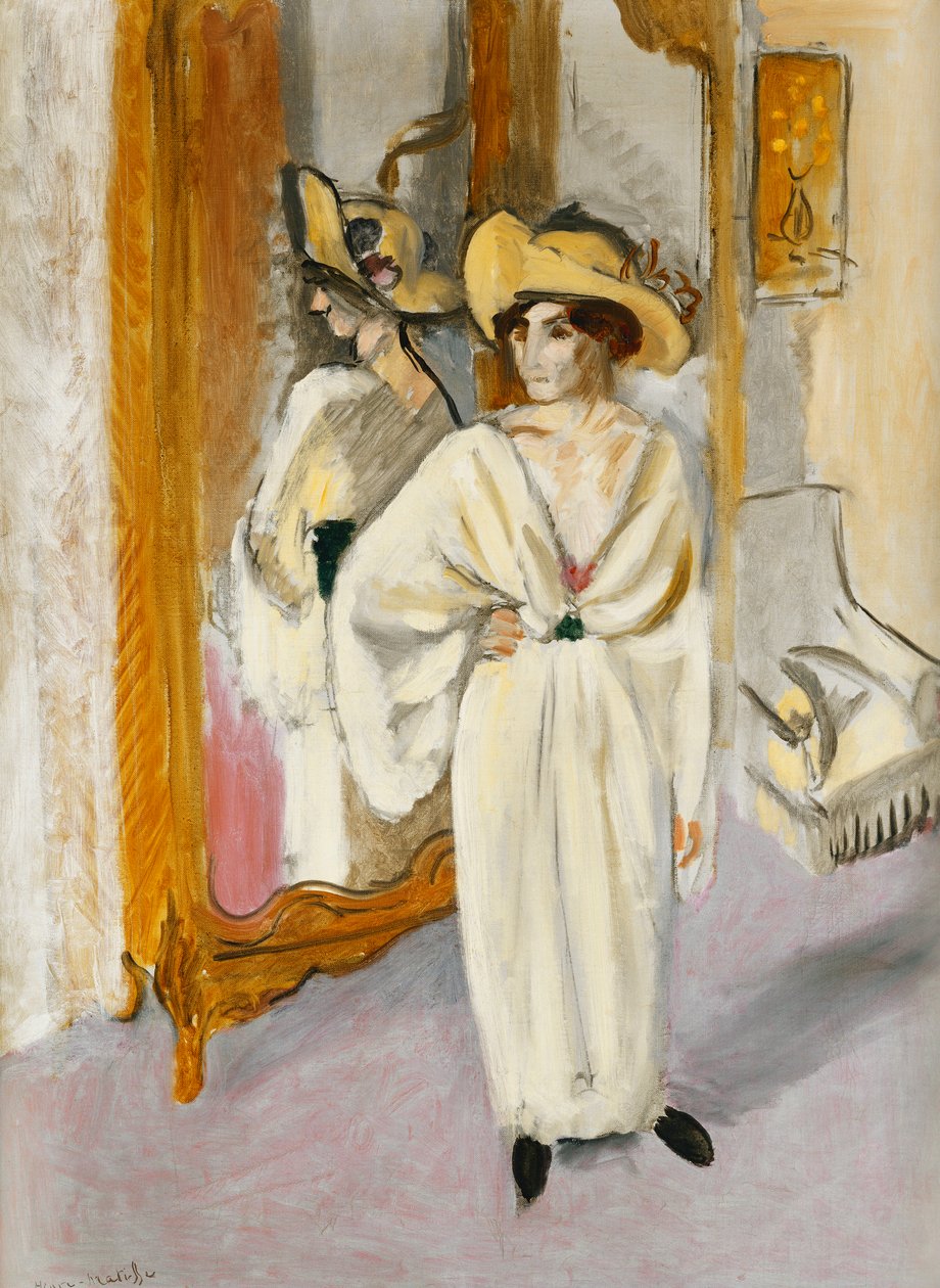 Femme en blanc, vers 1918-19 (huile sur toile) - Henri Matisse