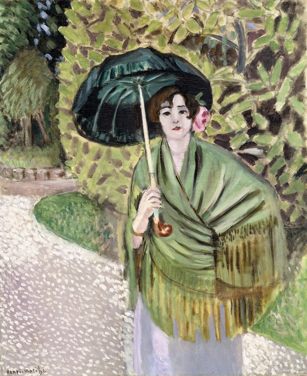 Femme avec une ombrelle verte - Henri Matisse