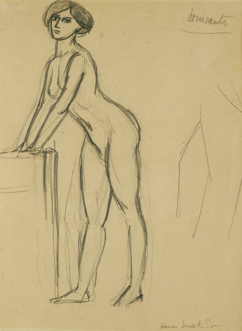 Jeune fille debout, vers 1908-10 (crayon sur papier) - Henri Matisse