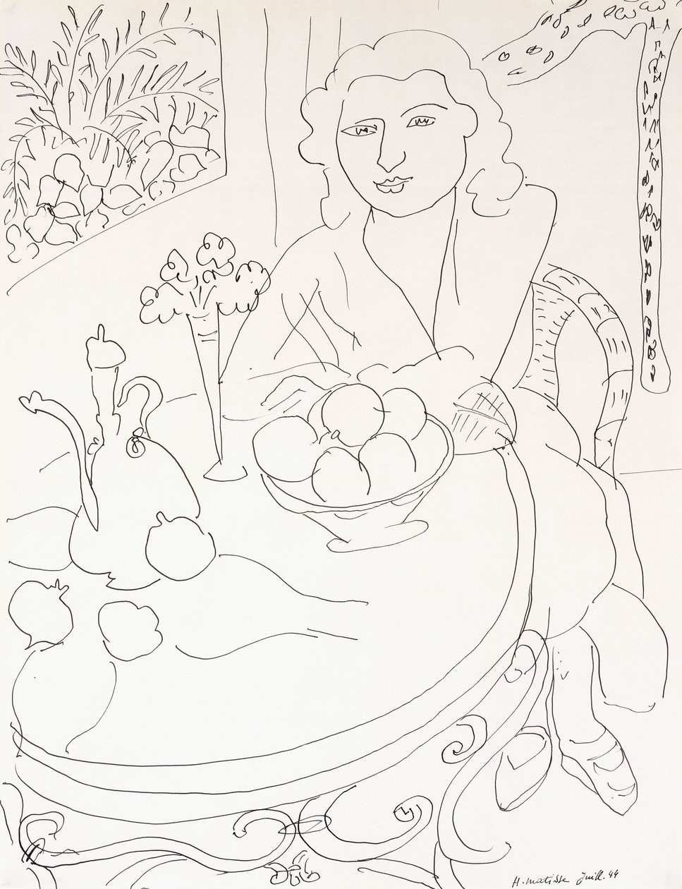 Jeune femme à table - Henri Matisse