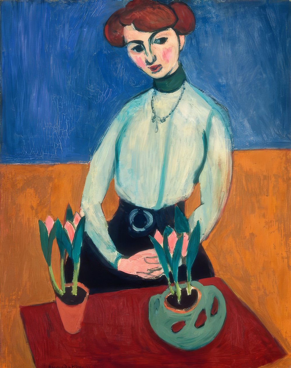 Jeune femme avec des tulipes - Henri Matisse