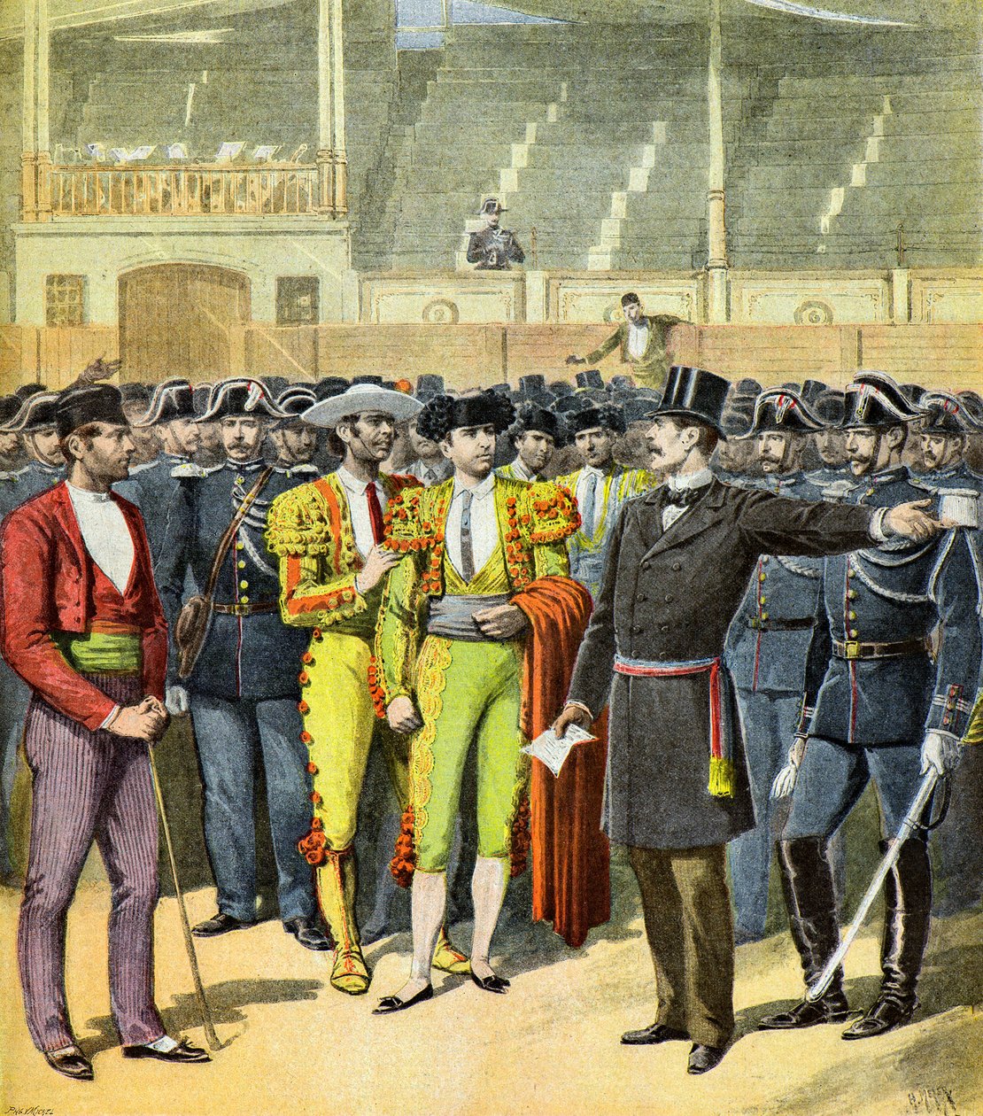 Interdiction de la corrida dans le sud de la France, 1895 (Illustration) - Henri Meyer