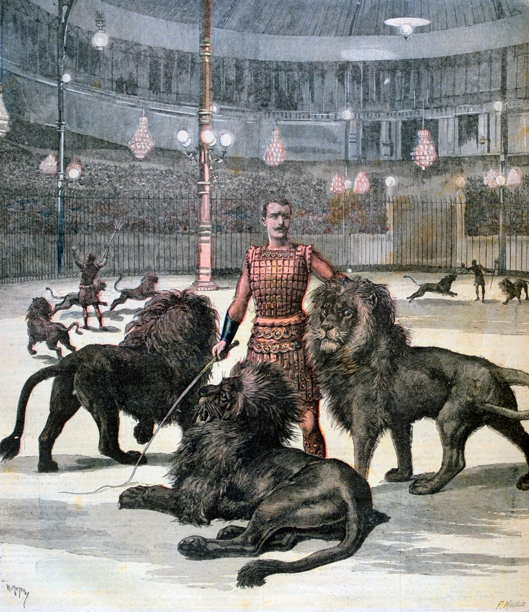 Domptage de lions à l