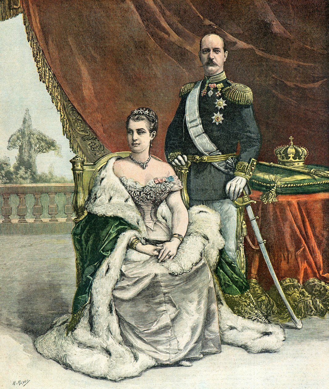 Portrait du roi Georges Ier de Grèce - Henri Meyer