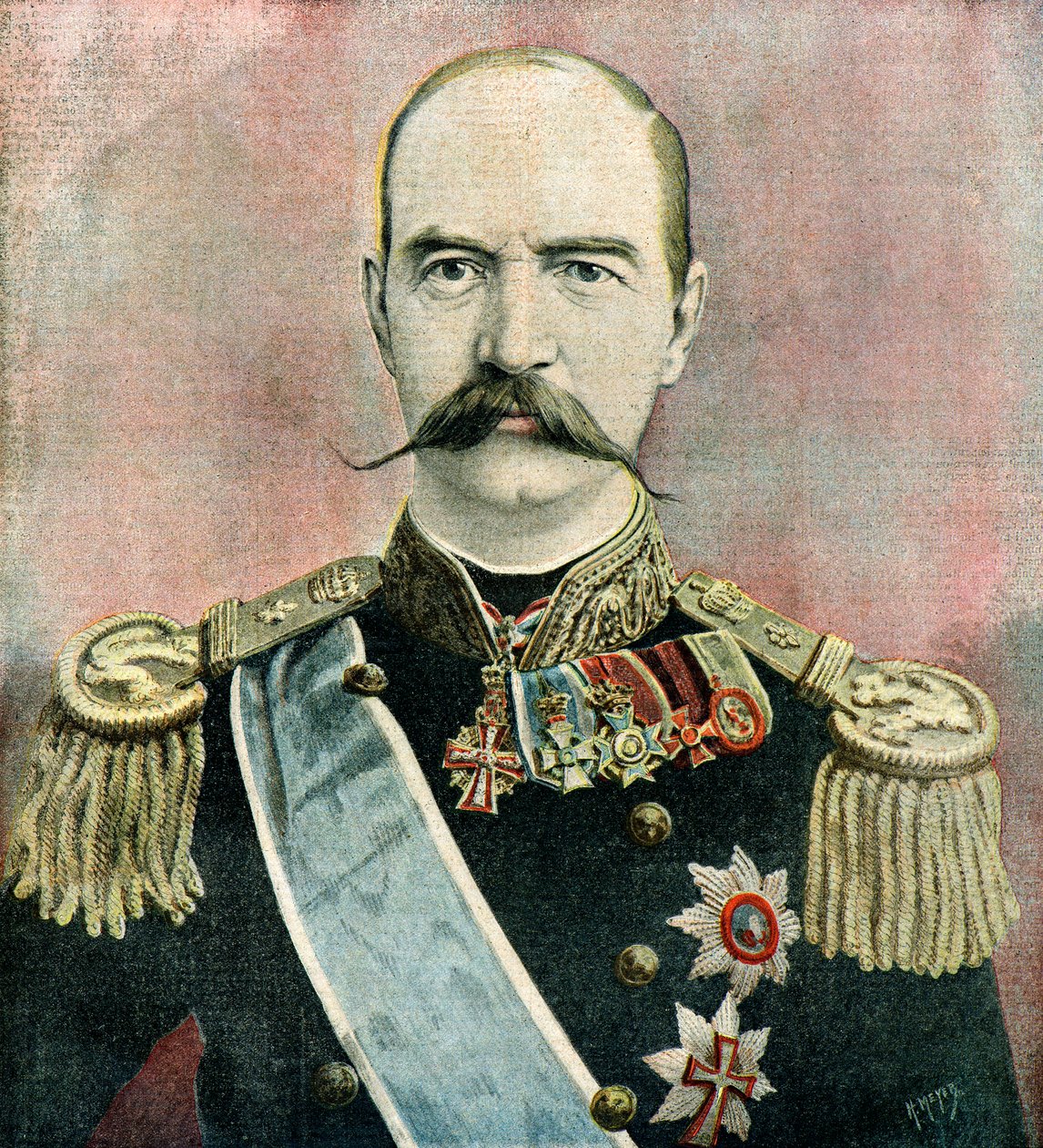 Portrait du roi Georges Ier de Grèce - Henri Meyer