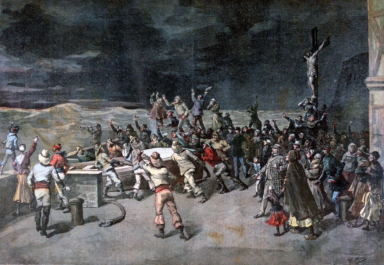 Scène sept, le sauvetage, de la pièce Maître d