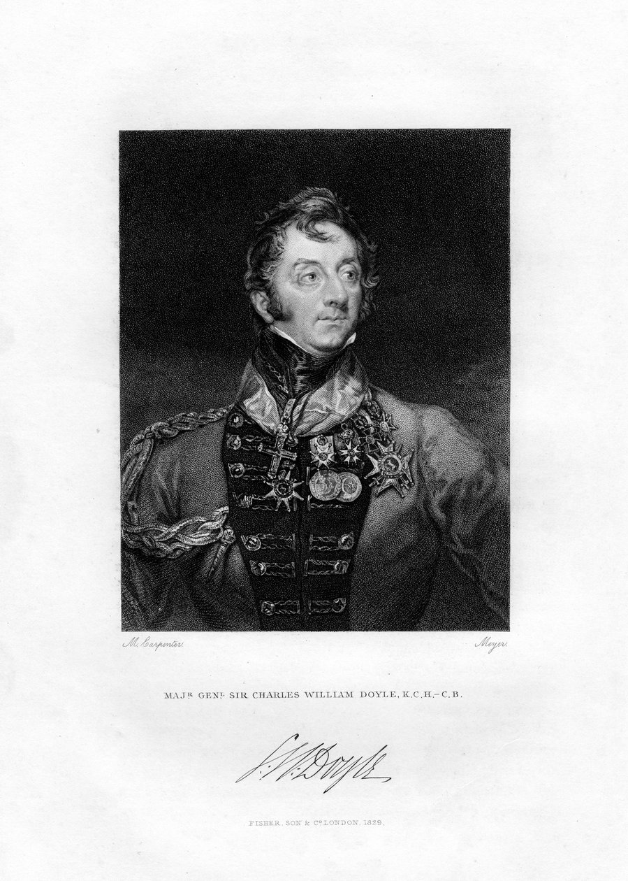 Sir Charles William Doyle, général britannique, 1829 - Henri Meyer