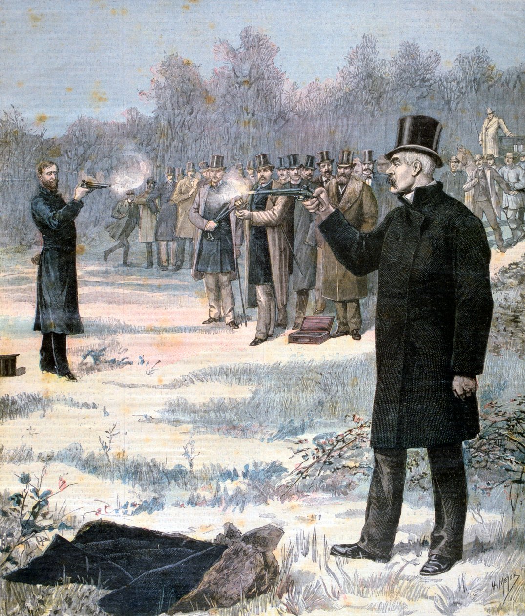 Le duel entre Paul Déroulède et Georges Clemenceau, 1893 - Henri Meyer