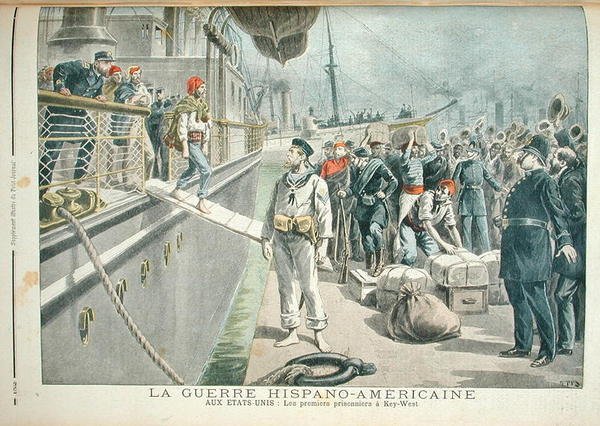 Les premiers prisonniers à Key West pendant la guerre hispano-américaine, du Petit Journal, 8 mai 1898 - Henri Meyer