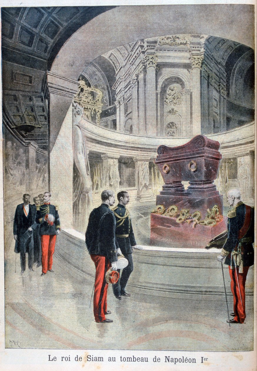 Le roi de Siam au tombeau de Napoléon Ier, Paris - Henri Meyer
