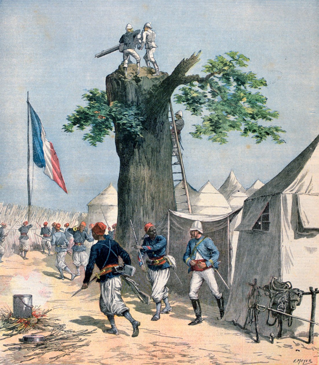 La défense de Haut-Niger, Soudan français, 1891 - Henri Meyer