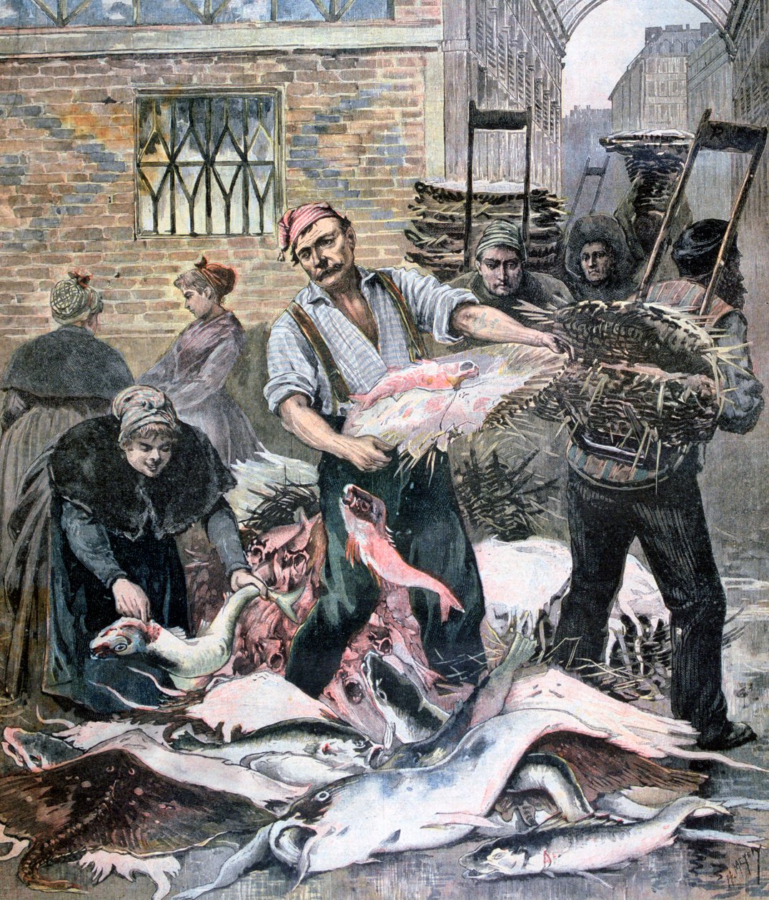 Le marché aux poissons, Paris, 1893 - Henri Meyer