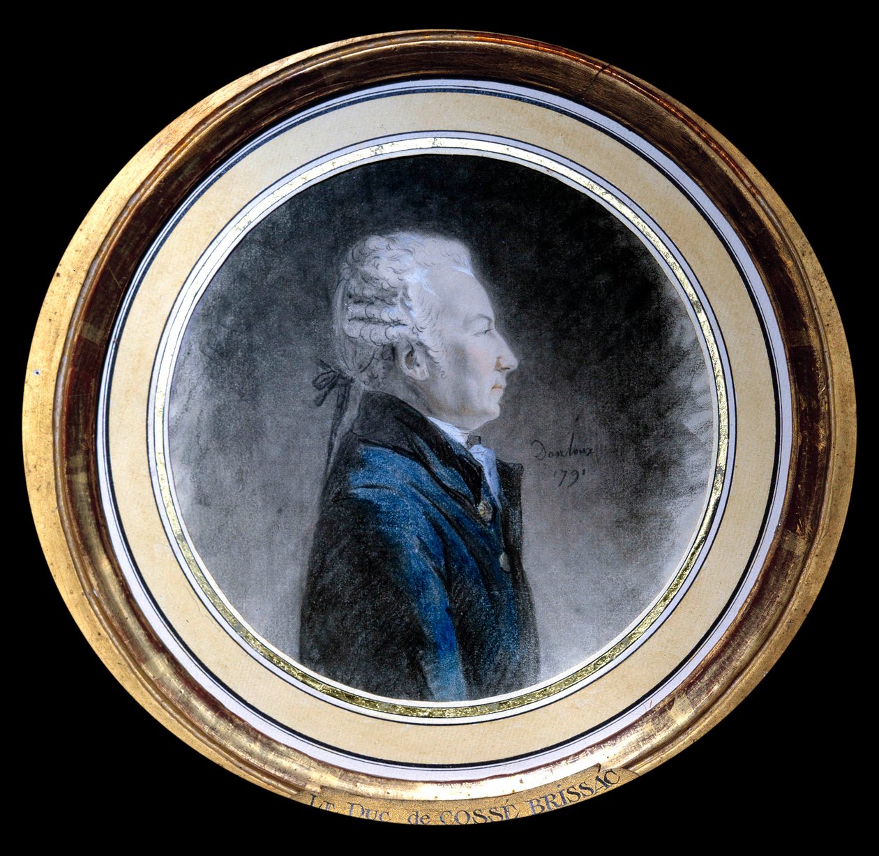 Portrait de Louis Hercule Timoléon de Cossé (Cossé-Brissac) (1734-1792), duc de Brissac. Il est le grand panier de France et le gouverneur de Paris à l