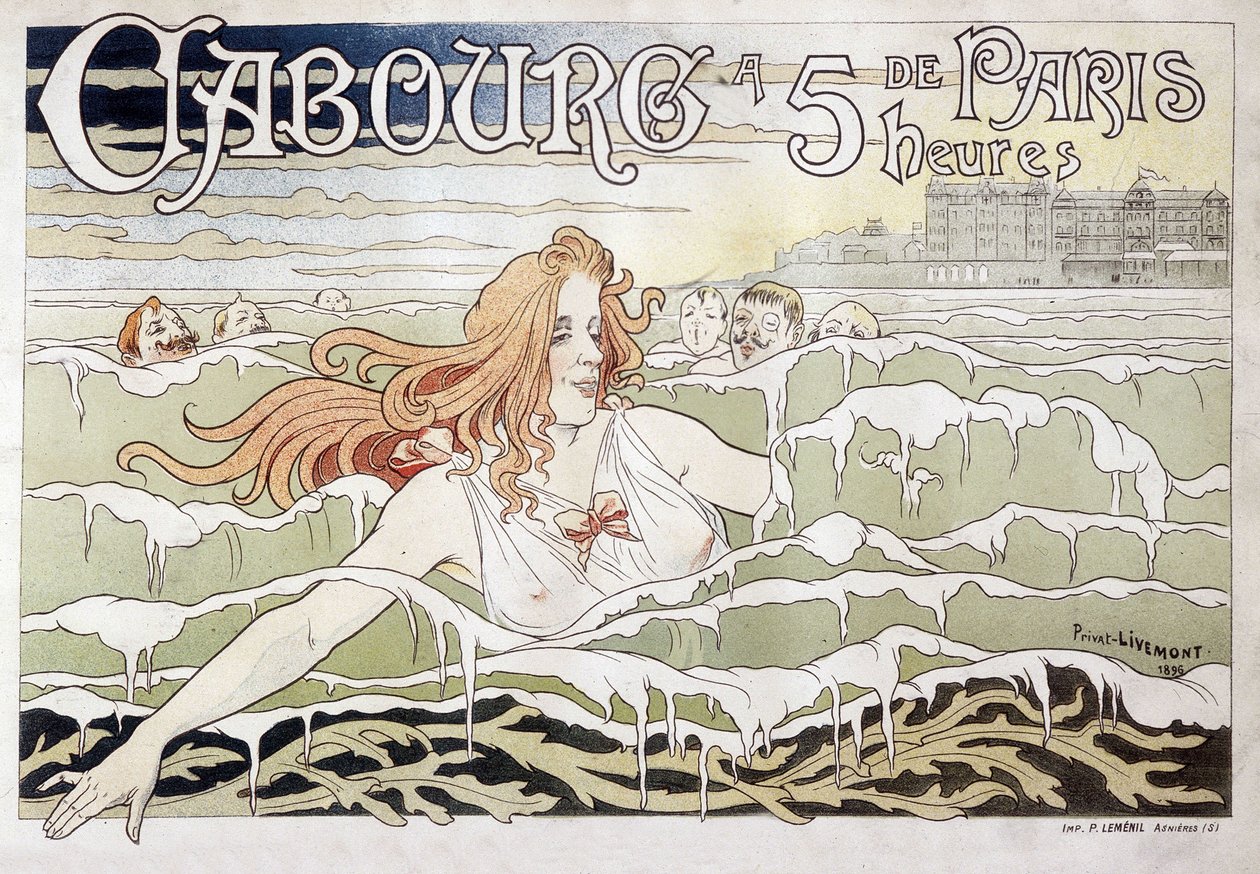 Cabourg à 5 h de Paris - Affiche publicitaire par Privat Livemont - Henri Henri Antoine Théodore Livemont