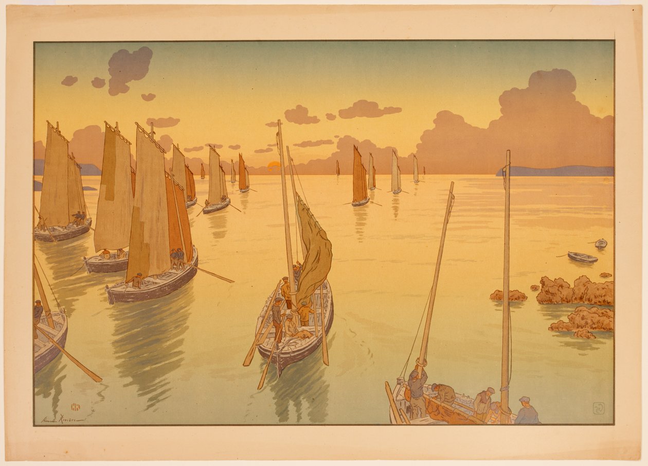 Aspects de la nature, no 11 : Coucher de soleil - Henri Rivière