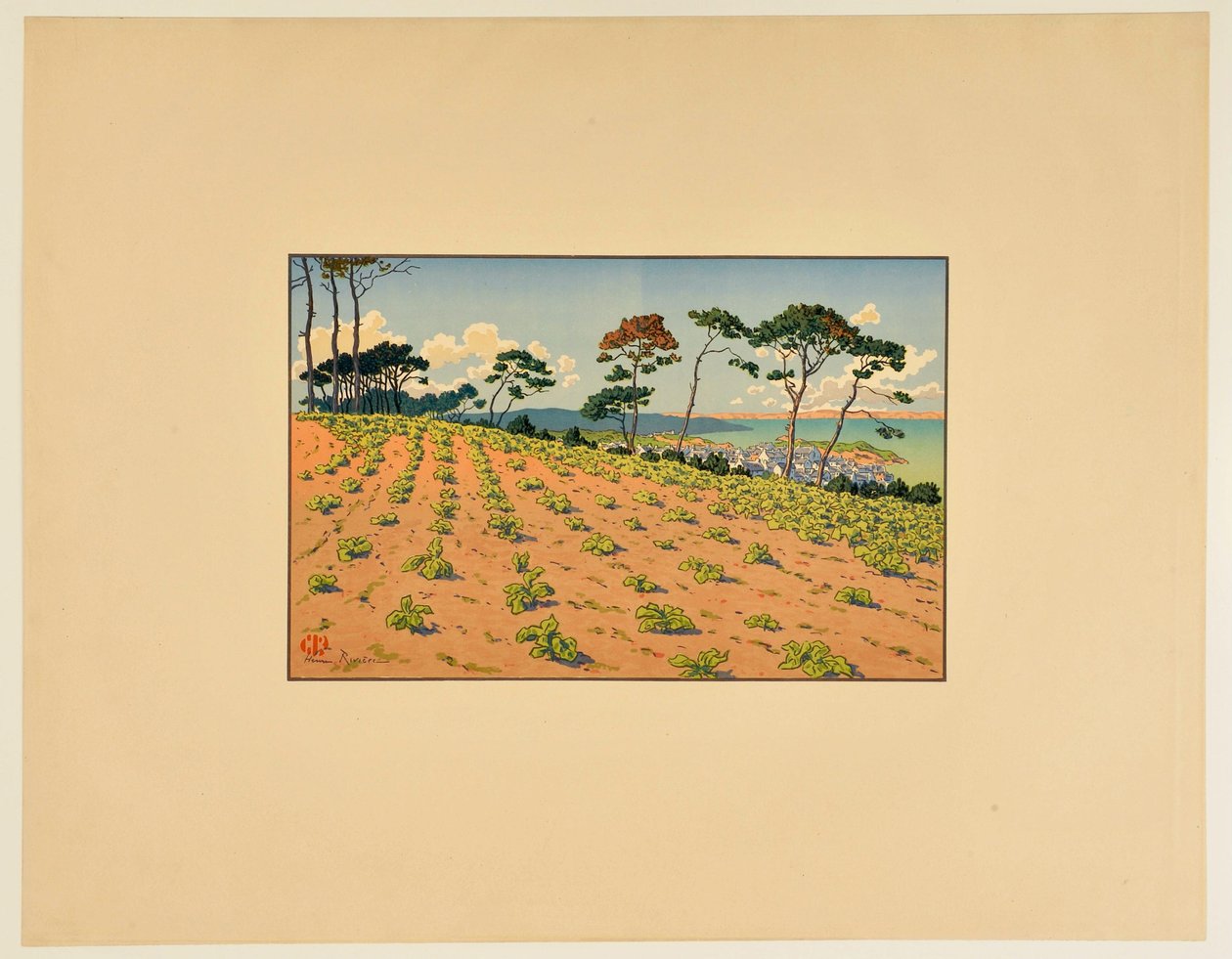 [Douarnenez vu de la route du Ris] - Henri Rivière