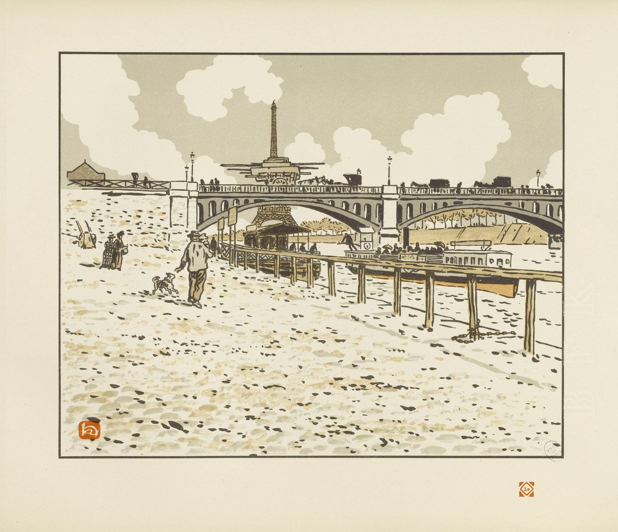 Du pont de Grenelle [Les trente-six vues de la tour Eiffel] - Henri Rivière