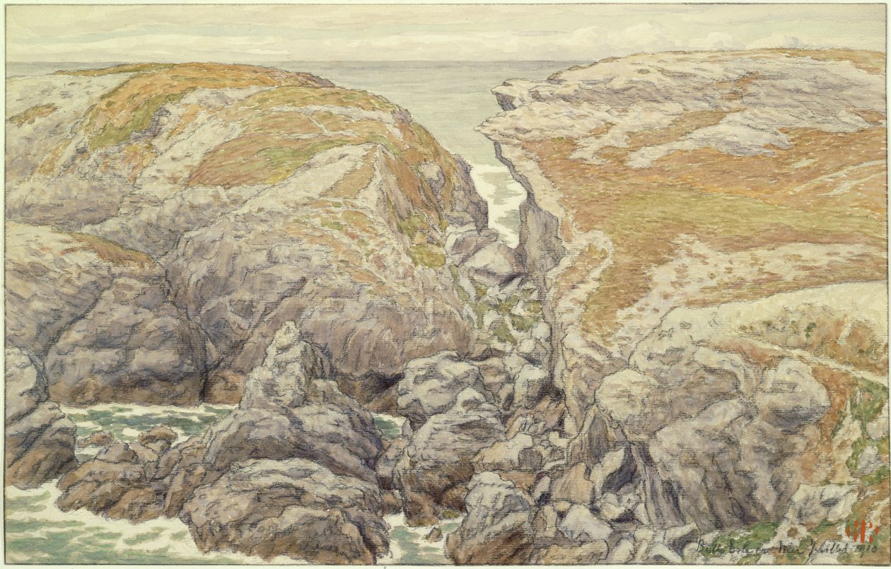 Falaises à Belle-Isle en mer - Henri Rivière