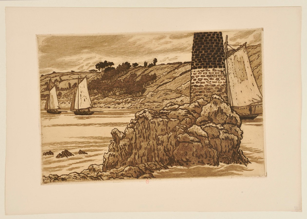 La Balise sur le Trieux - Henri Rivière