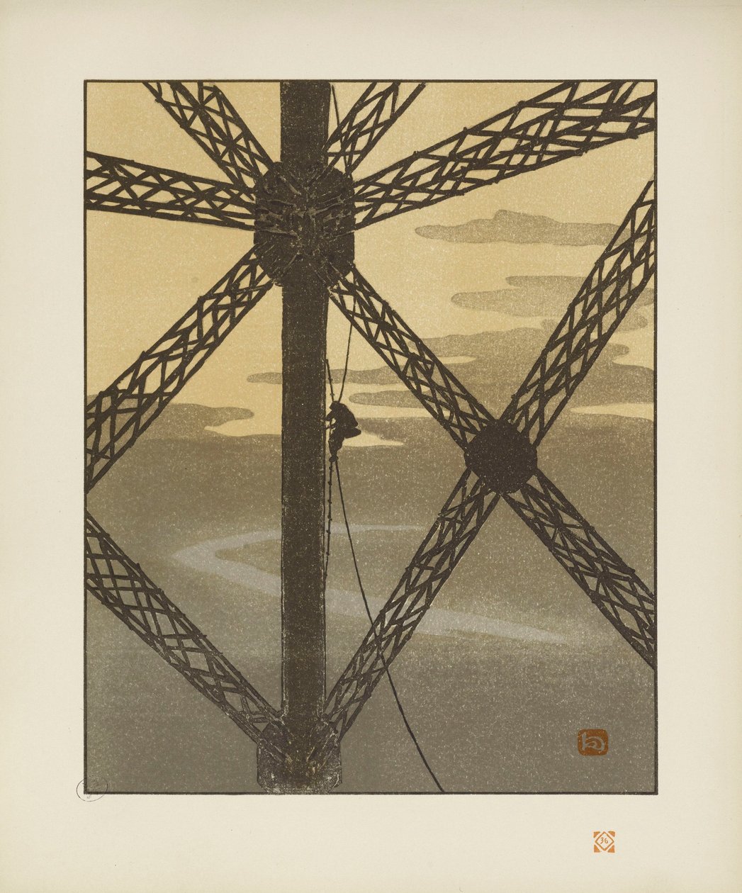 Le peintre de la tour [Les trente-six vues de la tour Eiffel] - Henri Rivière