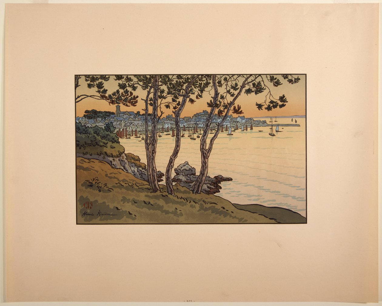 Le port de Douarnenez, Bretagne - Henri Rivière