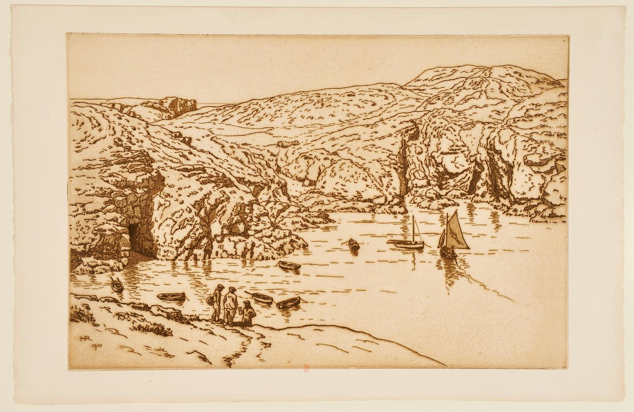 Voilier dans une crique - Henri Rivière
