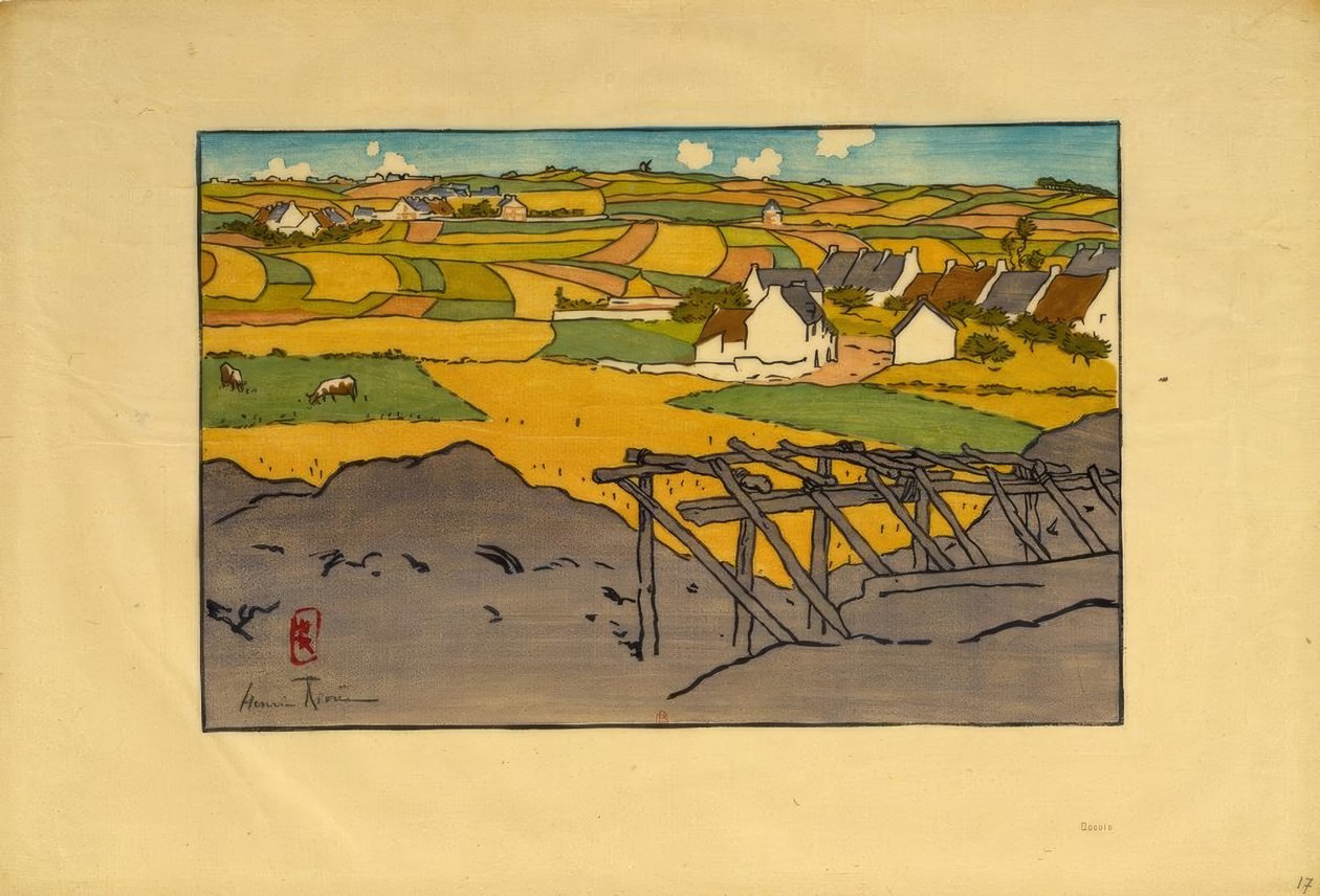 Le Village de La Chapelle vu des Tertres (Saint-Briac) - Henri Rivière